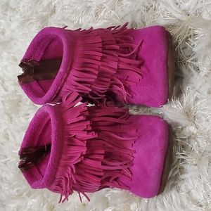 Magenta Moccasins